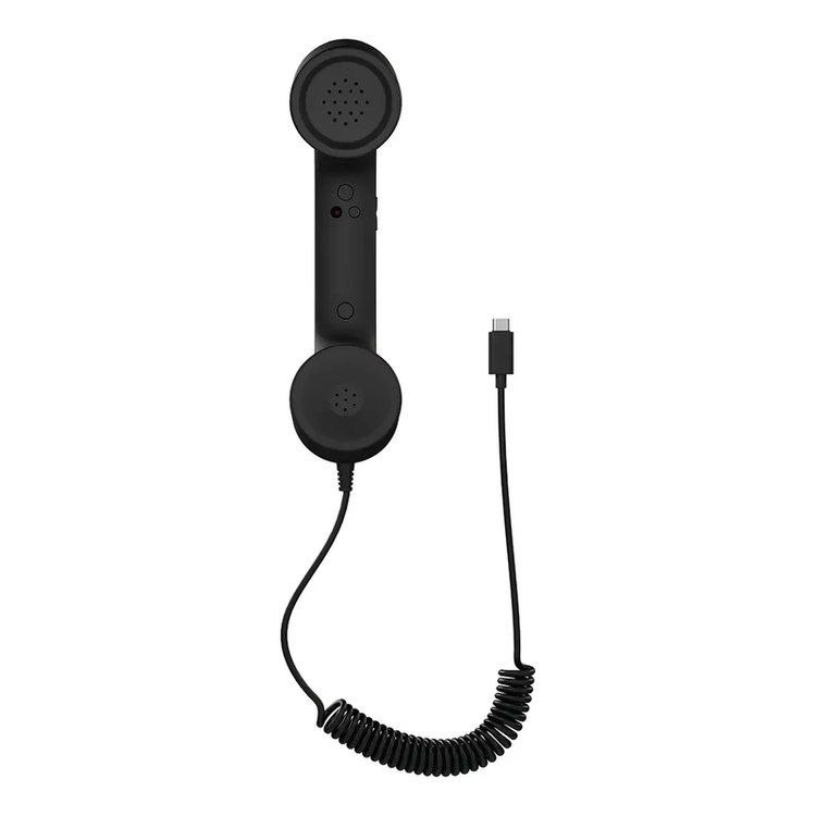 گوشی کلاسیک رومیزی Porodo مدل PD569BK با کانکتور Typ