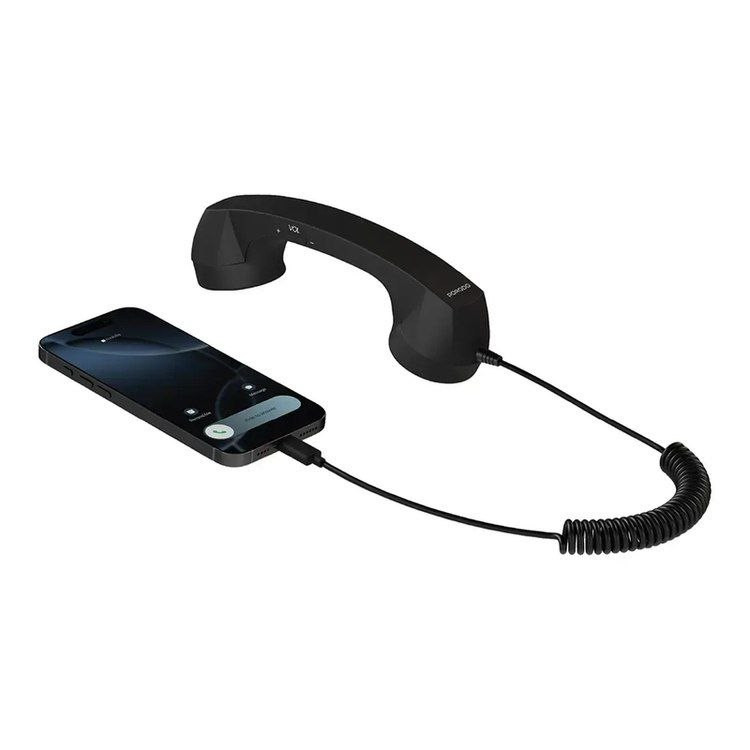 گوشی کلاسیک رومیزی Porodo مدل PD569BK با کانکتور Typ